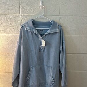 Aerie Light Blue Pullover Jacket